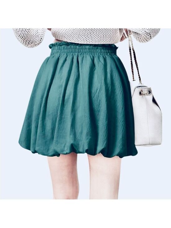 Dresses & Skirts - Bubble Short Skirt Teal Women Large